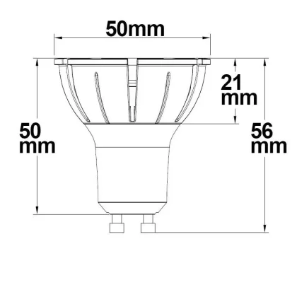 GU10 Vollspektrum LED Strahler 7W COB, 60°, 4000K, dimmbar