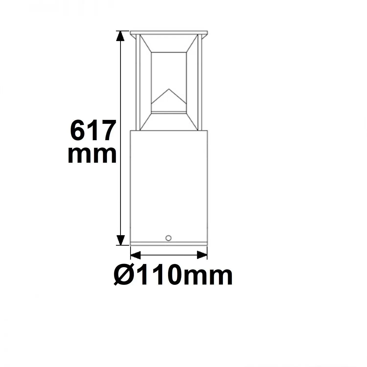 LED Wegeleuchte Poller-4, 60cm, 9W, sandschwarz, warmweiss – Bild 3