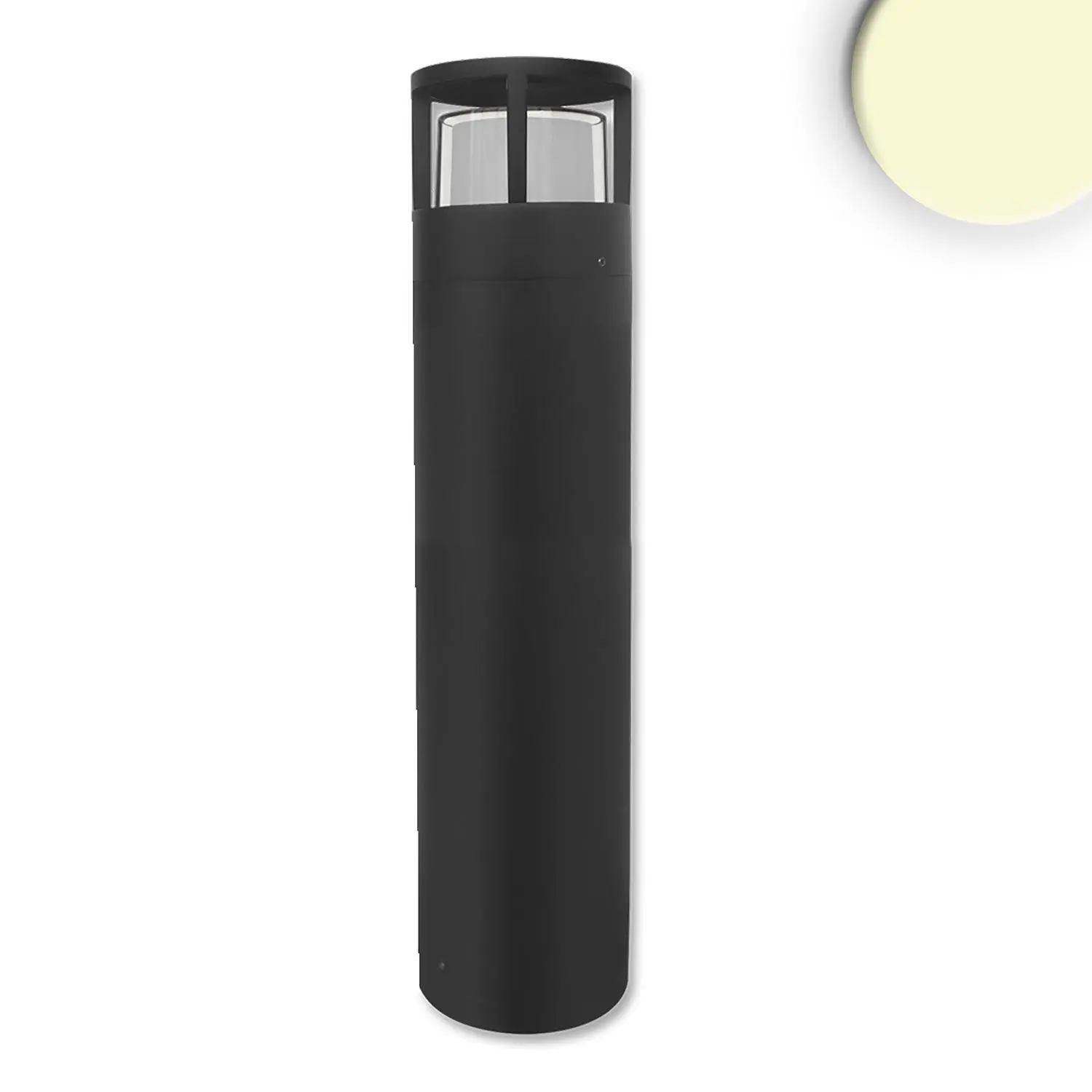 LED Wegeleuchte Poller-5, 70cm, 6W, sandschwarz, warmweiss