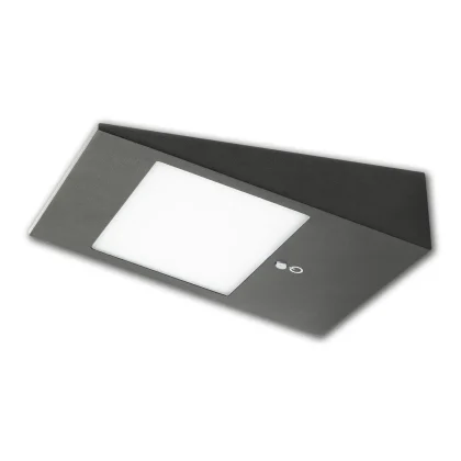 LED SOLAR Wandleuchte mit HF-Bewegungs- u. Helligkeitssensor, 2W, IP54, warmweiss