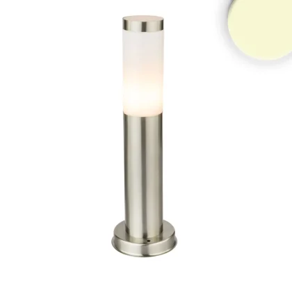 Pollerleuchte 450 Edelstahl, IP44, warmweiss, inkl. E27 LED Leuchtmittel 9W