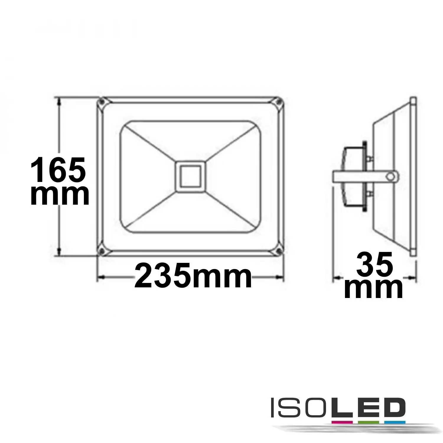 LED Fluter Pad 50W, weiss, 4000K 100cm Kabel – Bild 2