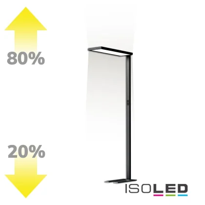 LED Office Pro Stehleuchte Up&Down, 80W+20W, schwarz, neutralweiss, Touch-Dimm