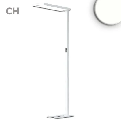 LED Office Pro Stehleuchte Up&Down, 80W+20W, silber, neutralweiss, Touch-Dimm