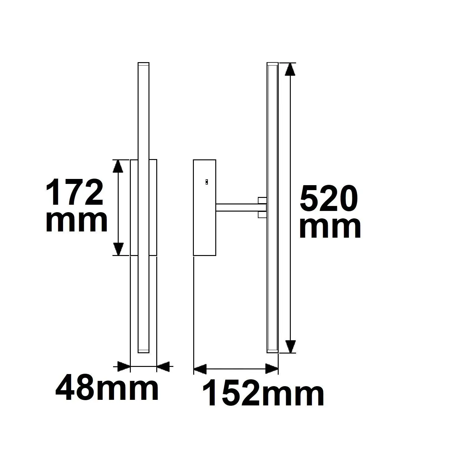 LED Spiegel- und Bilderleuchte schwenkbar, 520mm, 12W, schwarz, ColorSwitch 2700|3000|4000K – Bild 4
