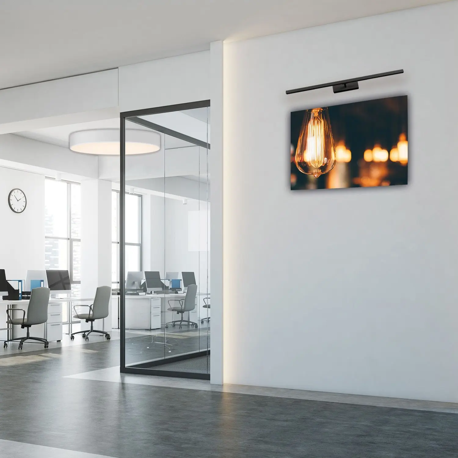 LED Spiegel- und Bilderleuchte schwenkbar, 520mm, 12W, schwarz, ColorSwitch 2700|3000|4000K – Bild 3